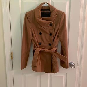 Zara camel pea coat